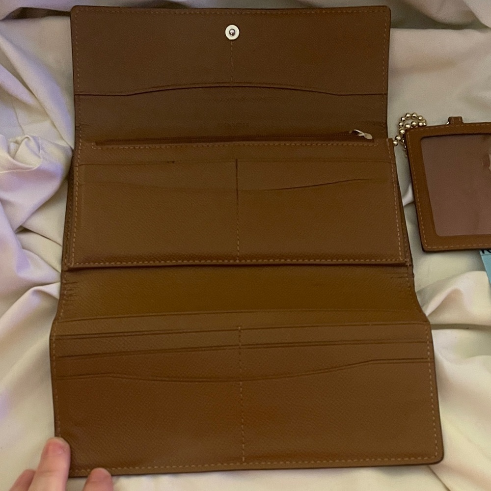 Coach Brown Leather Wallet with matching ID/Picture Holder - Picture 2 of 13
